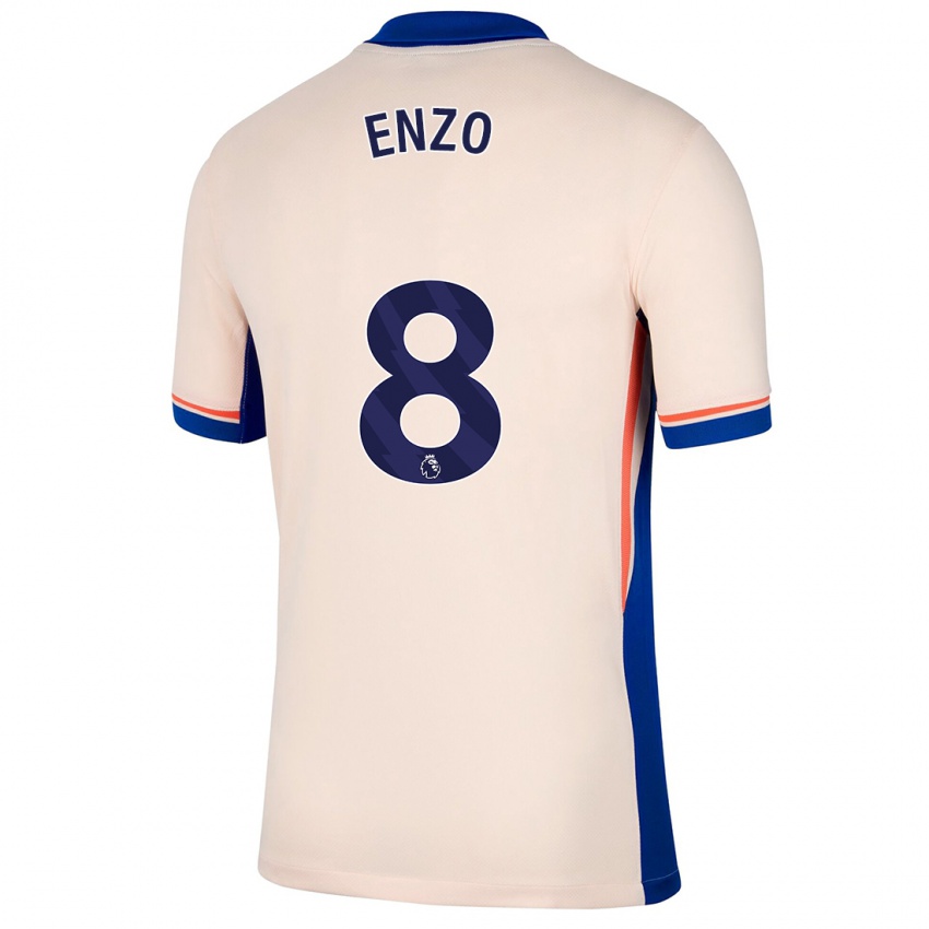 Niño Camiseta Enzo Fernández #8 Beige Claro 2ª Equipación 2024/25 La Camisa