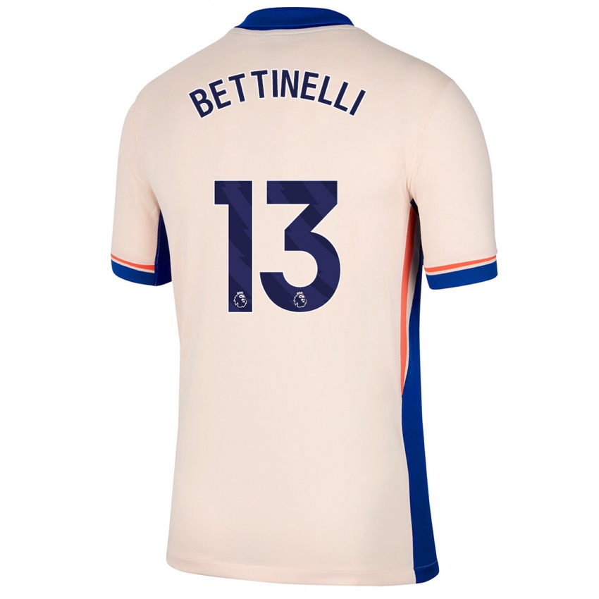 Niño Camiseta Marcus Bettinelli #13 Beige Claro 2ª Equipación 2024/25 La Camisa