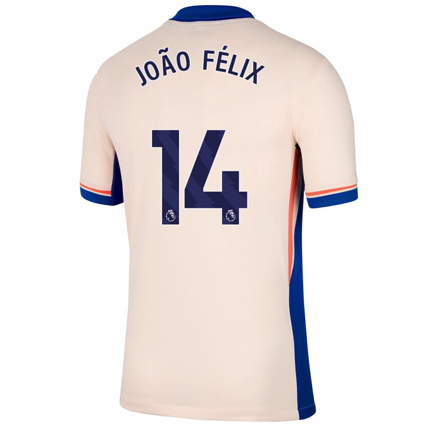 Niño Camiseta Joao Felix #14 Beige Claro 2ª Equipación 2024/25 La Camisa