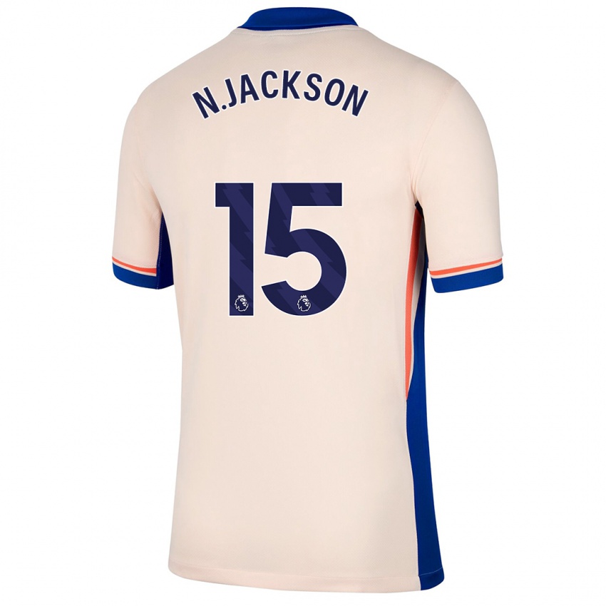 Niño Camiseta Nicolas Jackson #15 Beige Claro 2ª Equipación 2024/25 La Camisa