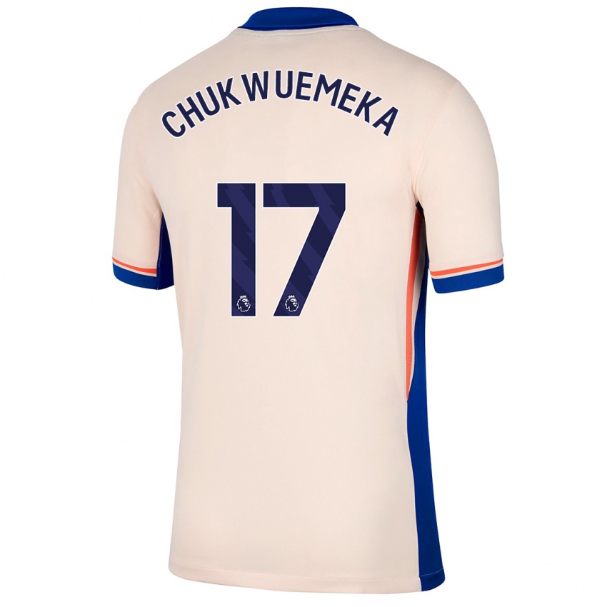 Niño Camiseta Carney Chukwuemeka #17 Beige Claro 2ª Equipación 2024/25 La Camisa