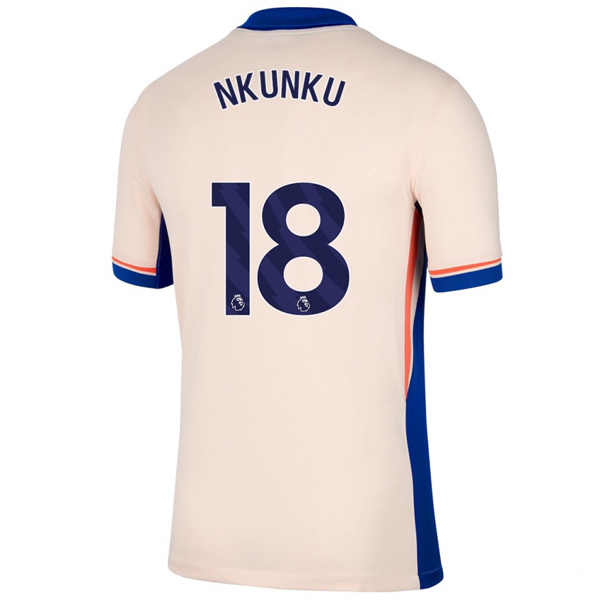 Niño Camiseta Christopher Nkunku #18 Beige Claro 2ª Equipación 2024/25 La Camisa