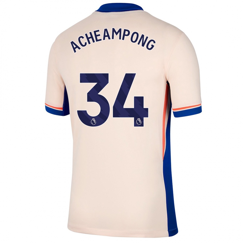 Niño Camiseta Josh Acheampong #34 Beige Claro 2ª Equipación 2024/25 La Camisa