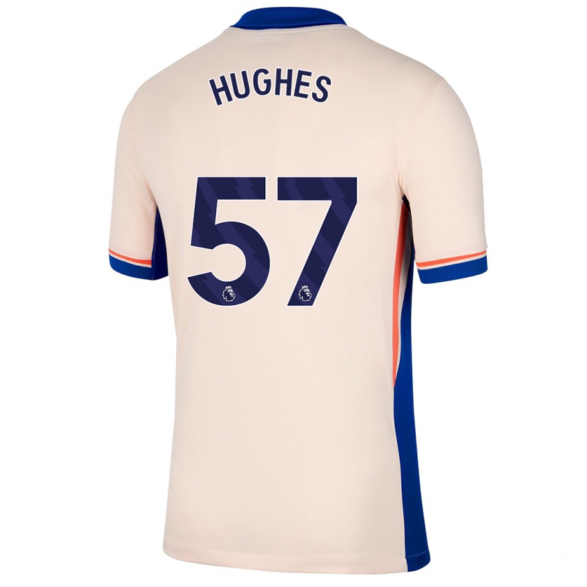 Niño Camiseta Brodi Hughes #57 Beige Claro 2ª Equipación 2024/25 La Camisa