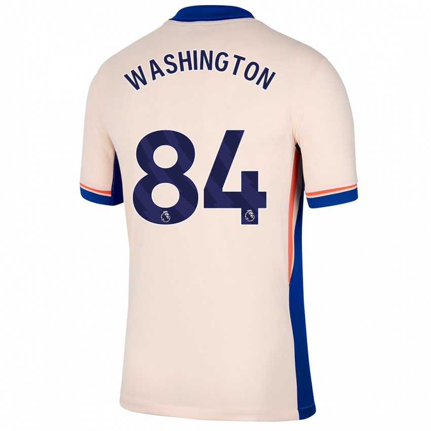 Niño Camiseta Marcell Washington #84 Beige Claro 2ª Equipación 2024/25 La Camisa