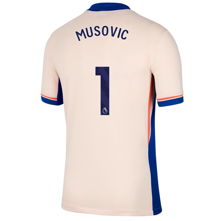 Niño Camiseta Zecira Musovic #1 Beige Claro 2ª Equipación 2024/25 La Camisa