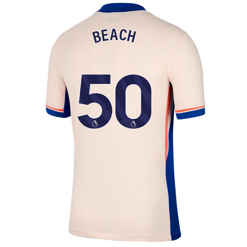 Niño Camiseta Eddie Beach #50 Beige Claro 2ª Equipación 2024/25 La Camisa