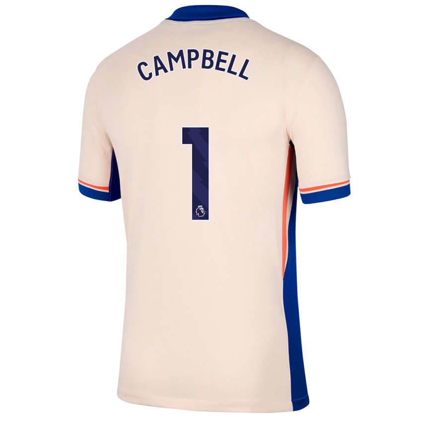 Niño Camiseta Luke Campbell #1 Beige Claro 2ª Equipación 2024/25 La Camisa