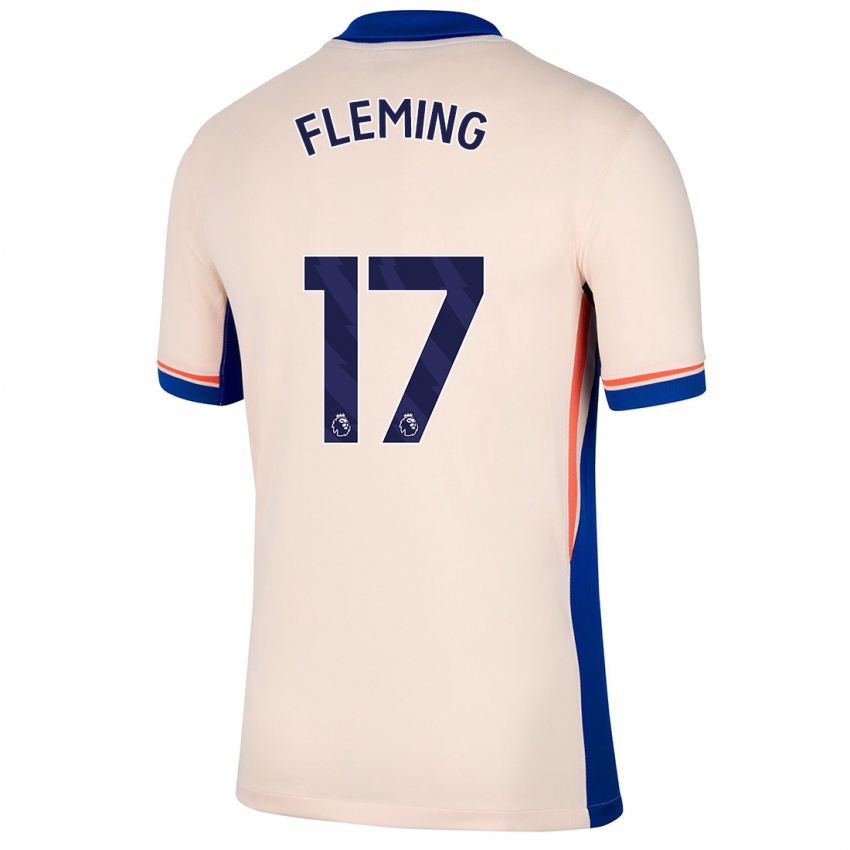 Niño Camiseta Jessie Fleming #17 Beige Claro 2ª Equipación 2024/25 La Camisa