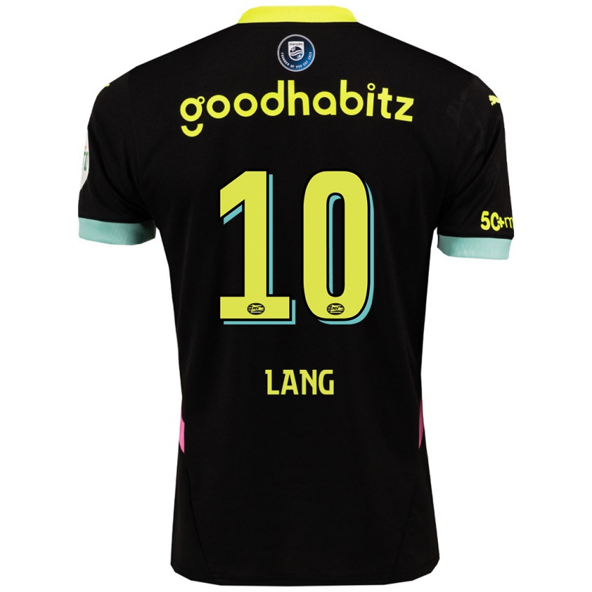 Niño Camiseta Noa Lang #10 Negro Amarillo 2ª Equipación 2024/25 La Camisa