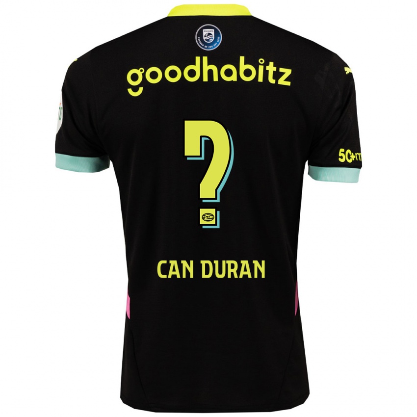 Niño Camiseta Emre Can Duran #0 Negro Amarillo 2ª Equipación 2024/25 La Camisa