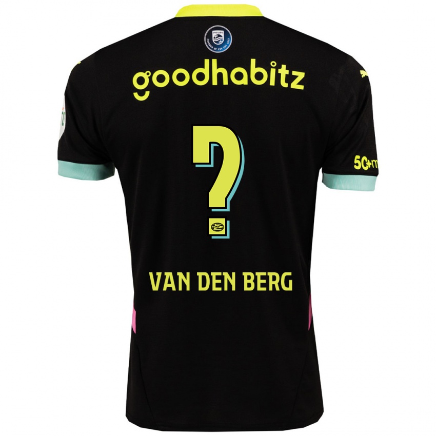 Niño Camiseta Joel Van Den Berg #0 Negro Amarillo 2ª Equipación 2024/25 La Camisa