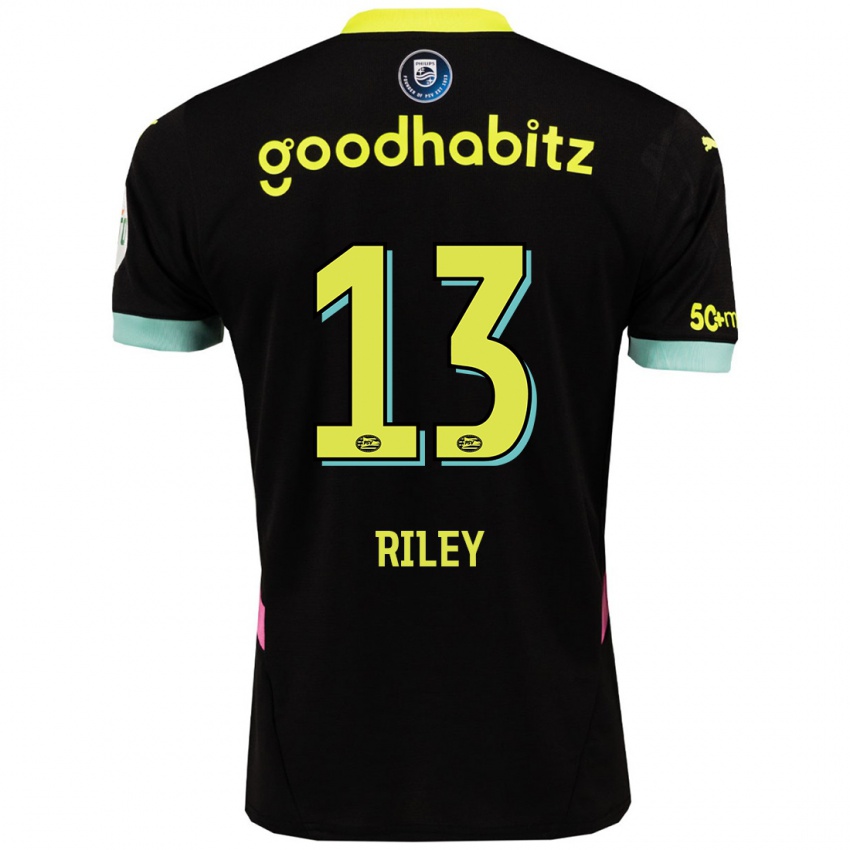 Niño Camiseta Indiah-Paige Riley #13 Negro Amarillo 2ª Equipación 2024/25 La Camisa