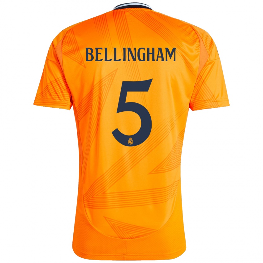 Niño Camiseta Jude Bellingham #5 Naranja 2ª Equipación 2024/25 La Camisa