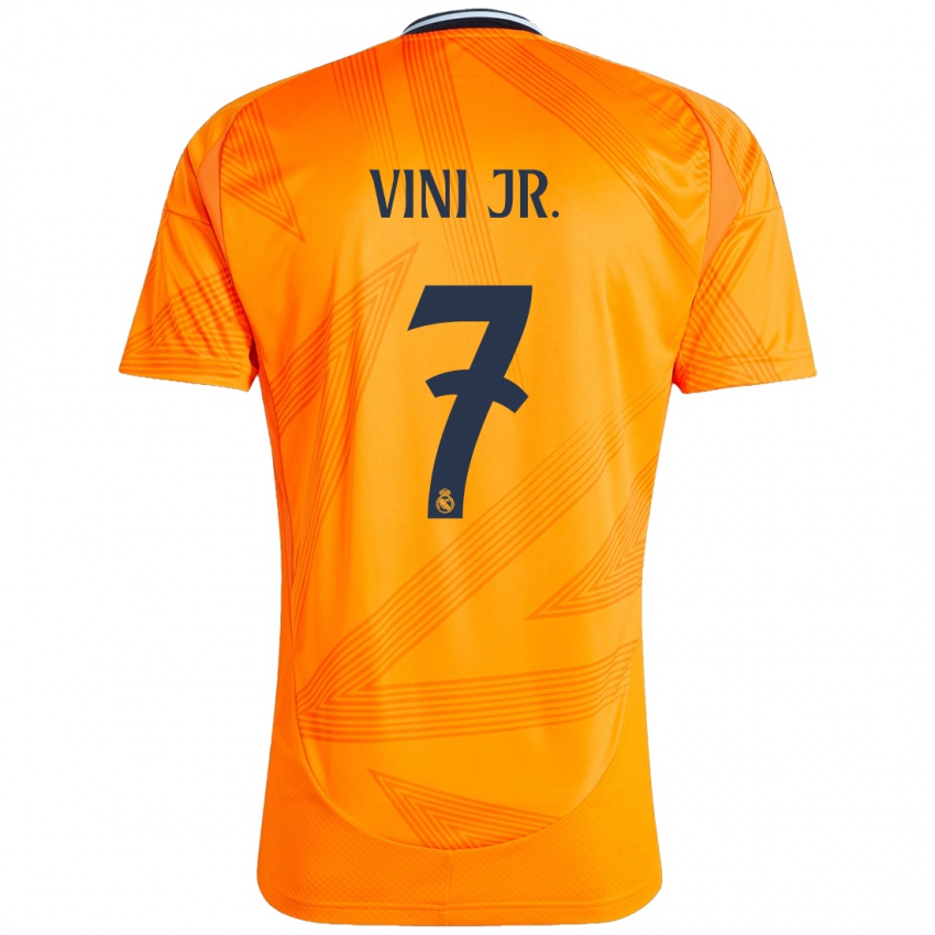 Niño Camiseta Vinicius Junior #7 Naranja 2ª Equipación 2024/25 La Camisa