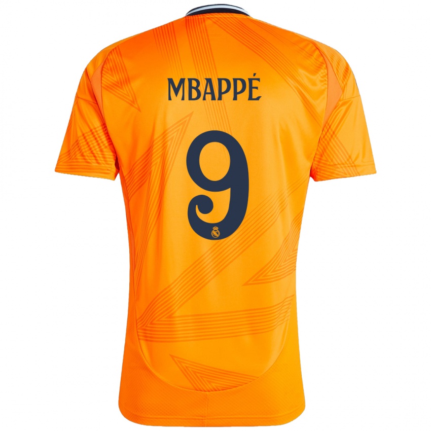 Niño Camiseta Kylian Mbappe #9 Naranja 2ª Equipación 2024/25 La Camisa