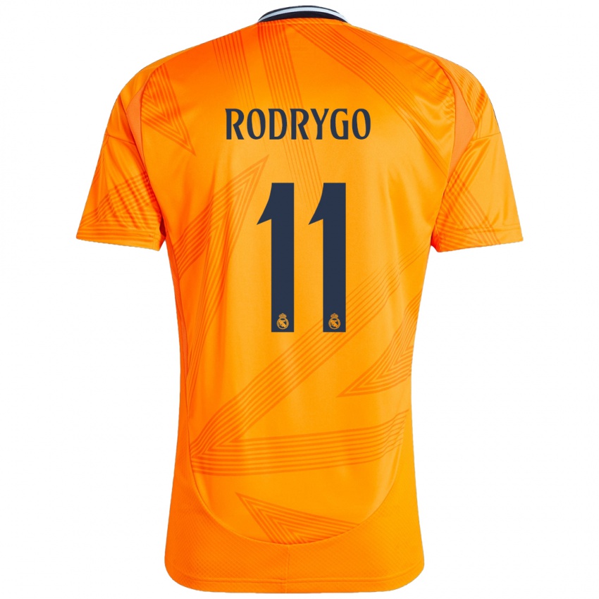 Niño Camiseta Rodrygo #11 Naranja 2ª Equipación 2024/25 La Camisa