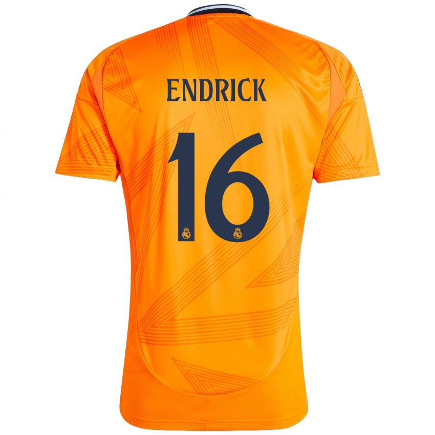 Niño Camiseta Endrick #16 Naranja 2ª Equipación 2024/25 La Camisa