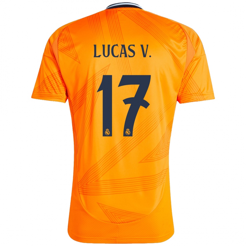 Niño Camiseta Lucas Vazquez #17 Naranja 2ª Equipación 2024/25 La Camisa