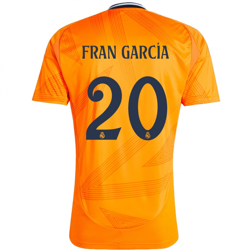 Niño Camiseta Fran García #20 Naranja 2ª Equipación 2024/25 La Camisa