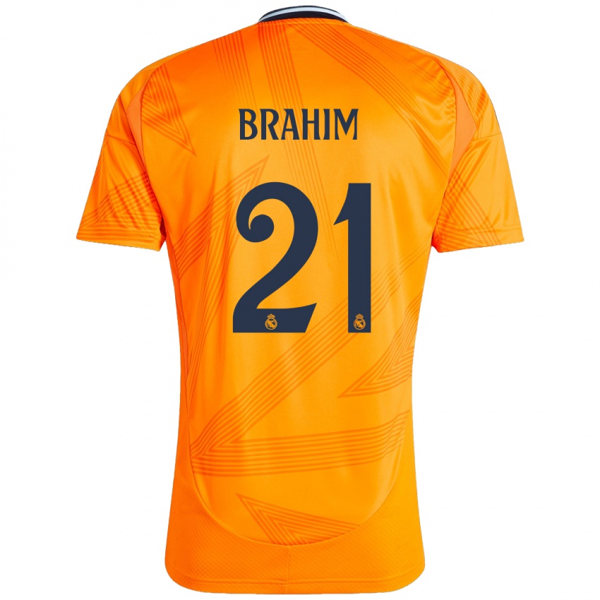 Niño Camiseta Brahim Diaz #21 Naranja 2ª Equipación 2024/25 La Camisa