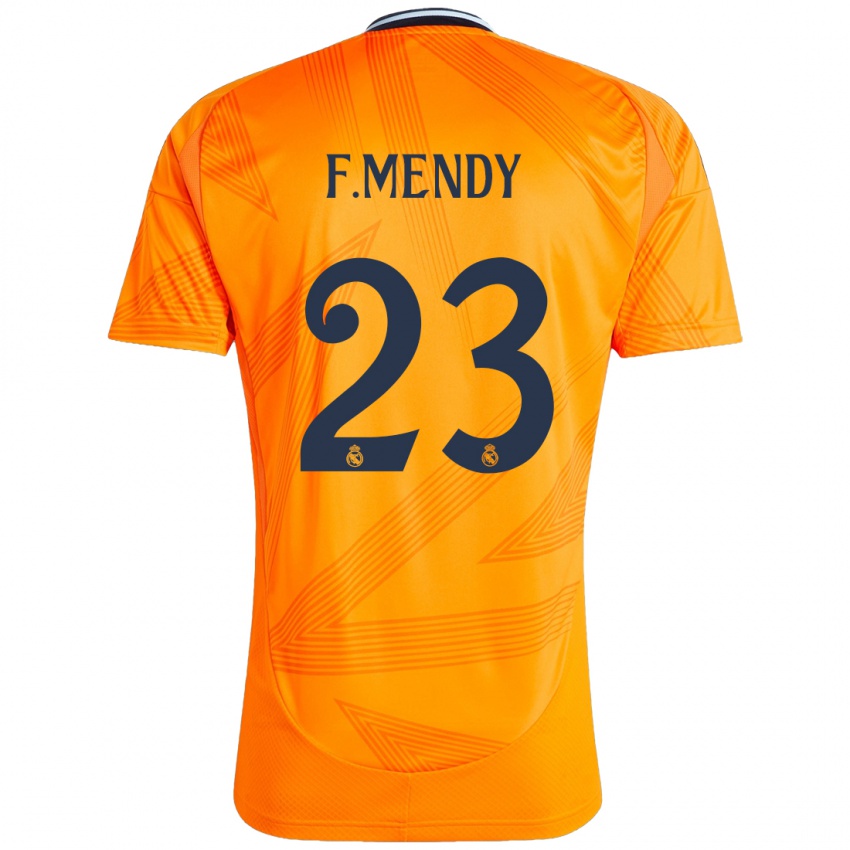 Niño Camiseta Ferland Mendy #23 Naranja 2ª Equipación 2024/25 La Camisa