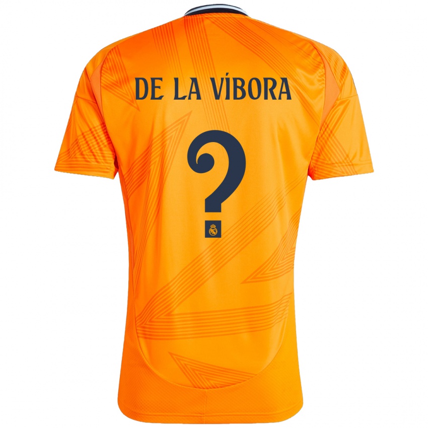 Niño Camiseta David De La Víbora #0 Naranja 2ª Equipación 2024/25 La Camisa