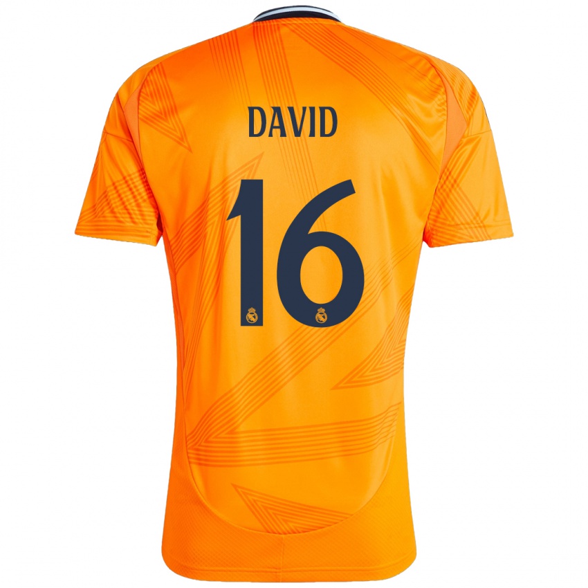 Niño Camiseta Antonio David #16 Naranja 2ª Equipación 2024/25 La Camisa