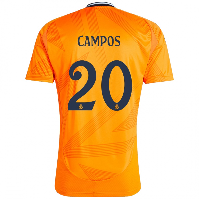 Niño Camiseta Andrés Campos #20 Naranja 2ª Equipación 2024/25 La Camisa