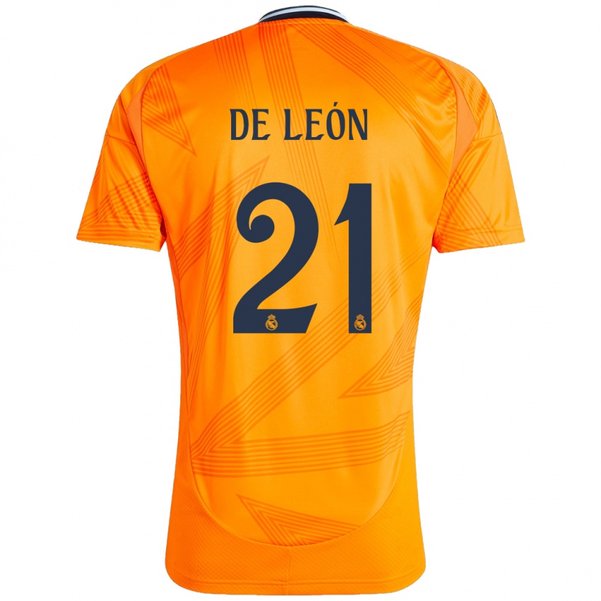 Niño Camiseta Jeremy De León #21 Naranja 2ª Equipación 2024/25 La Camisa