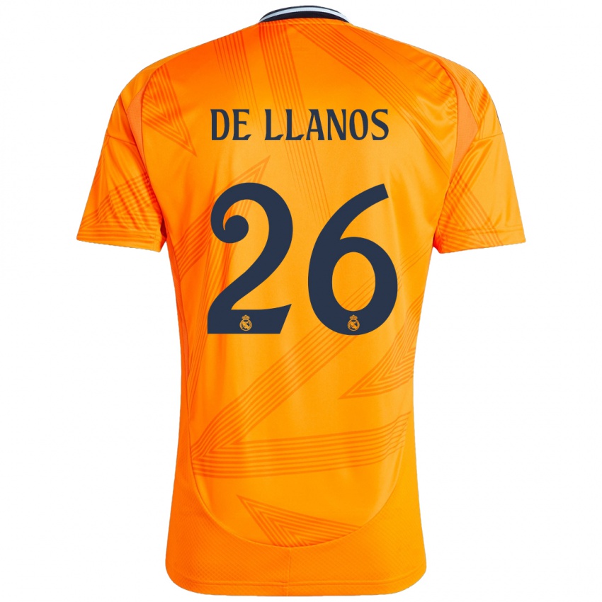 Niño Camiseta Hugo De Llanos #26 Naranja 2ª Equipación 2024/25 La Camisa