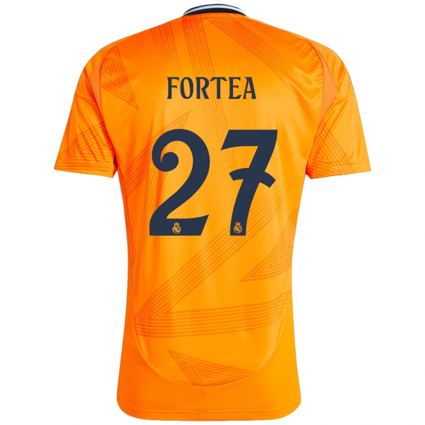 Niño Camiseta Jesús Fortea #27 Naranja 2ª Equipación 2024/25 La Camisa