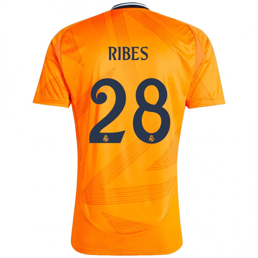 Niño Camiseta Kike Ribes #28 Naranja 2ª Equipación 2024/25 La Camisa