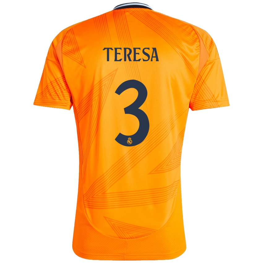 Niño Camiseta Teresa Abelleira #3 Naranja 2ª Equipación 2024/25 La Camisa