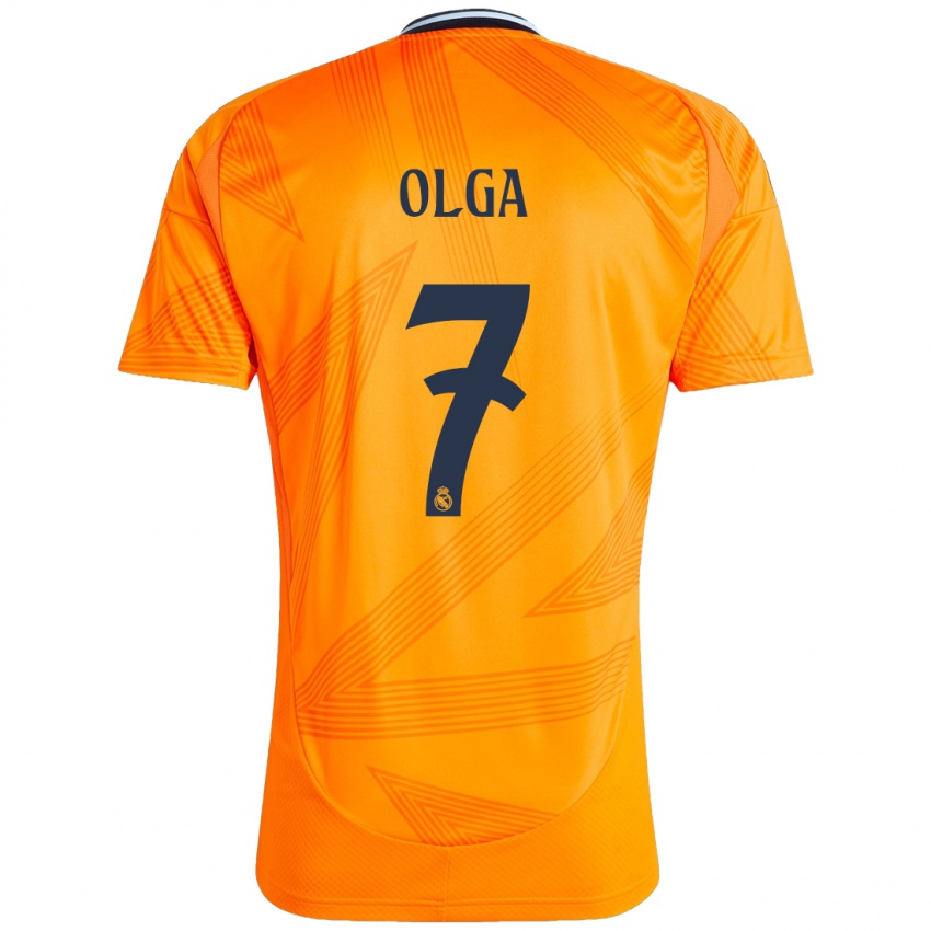 Niño Camiseta Olga Carmona #7 Naranja 2ª Equipación 2024/25 La Camisa