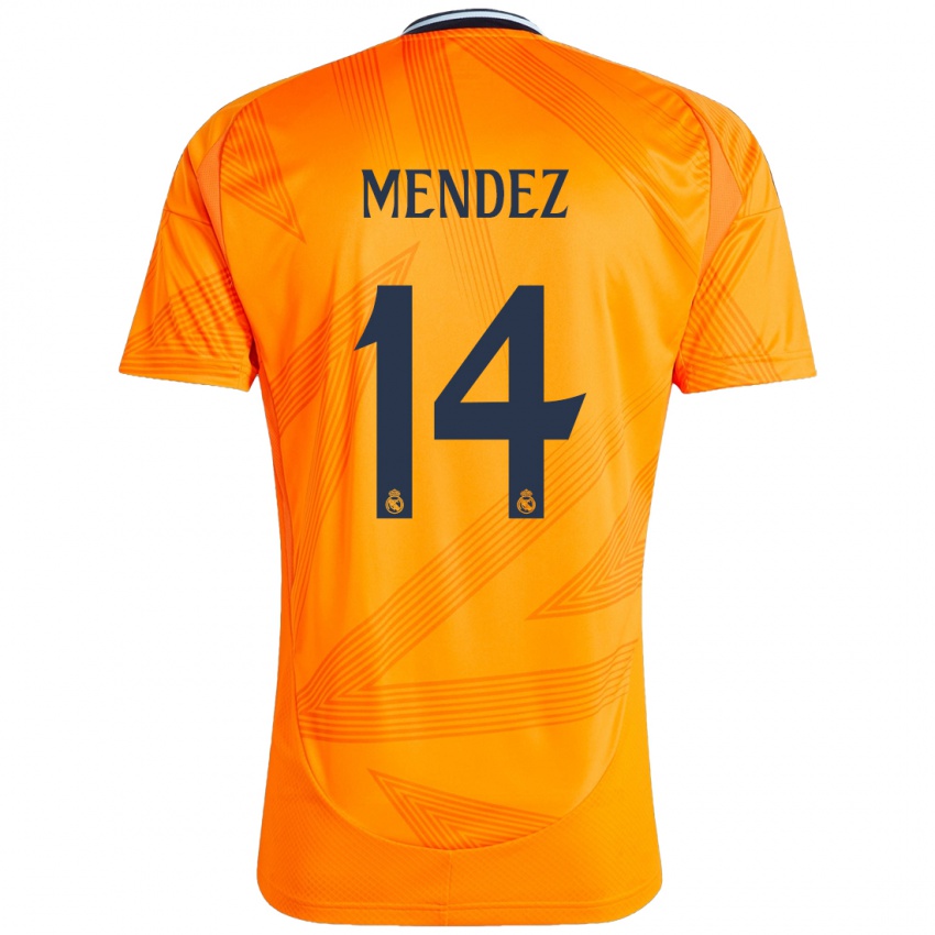 Niño Camiseta María Méndez #14 Naranja 2ª Equipación 2024/25 La Camisa