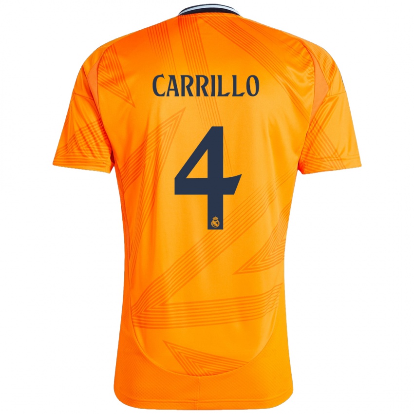 Niño Camiseta Alvaro Carrillo #4 Naranja 2ª Equipación 2024/25 La Camisa