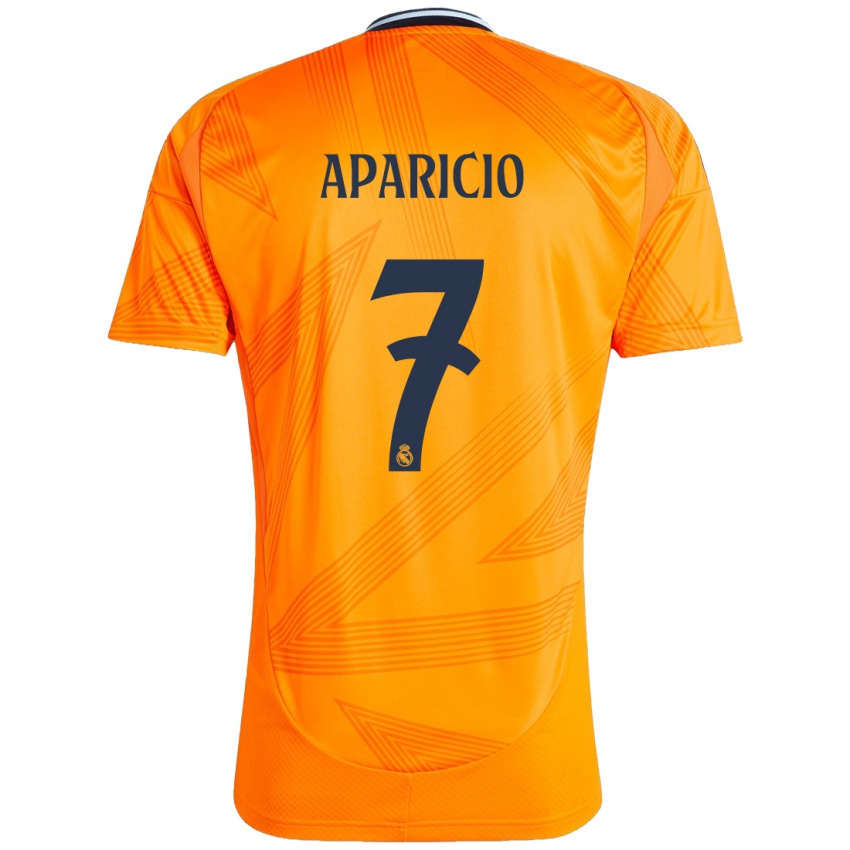 Niño Camiseta Esteban Aparicio #7 Naranja 2ª Equipación 2024/25 La Camisa