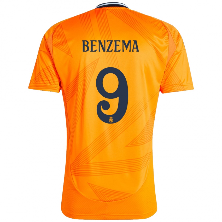 Niño Camiseta Karim Benzema #9 Naranja 2ª Equipación 2024/25 La Camisa