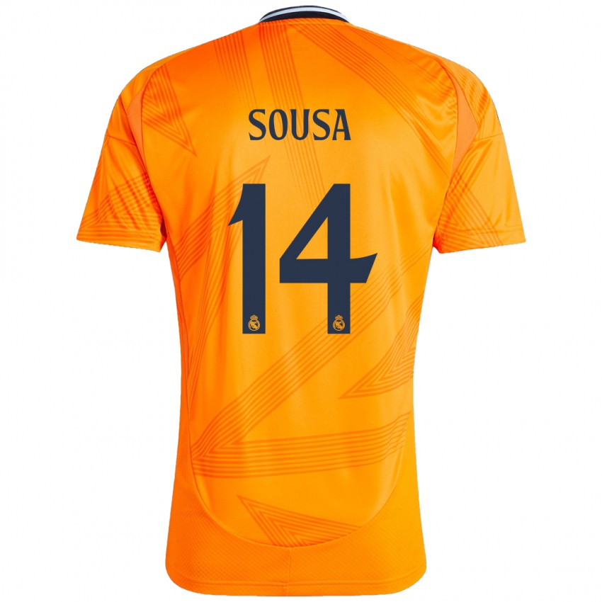 Niño Camiseta Kathellen Sousa #14 Naranja 2ª Equipación 2024/25 La Camisa