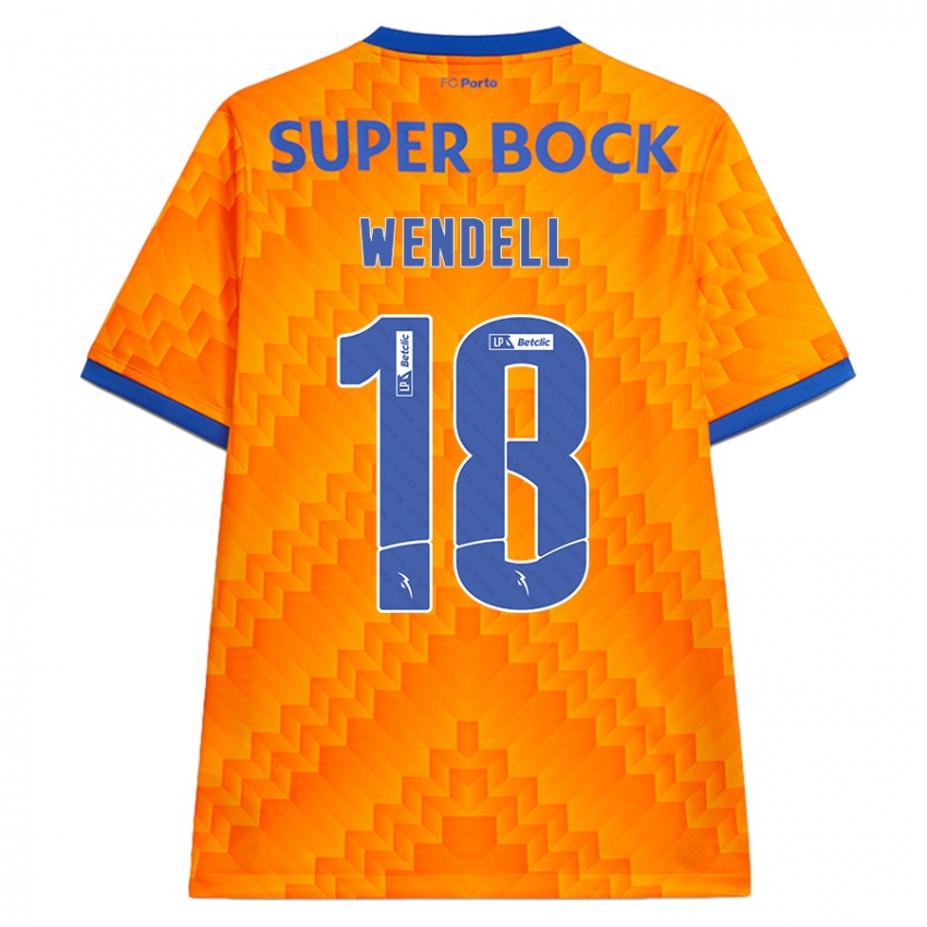 Niño Camiseta Wendell #18 Naranja 2ª Equipación 2024/25 La Camisa