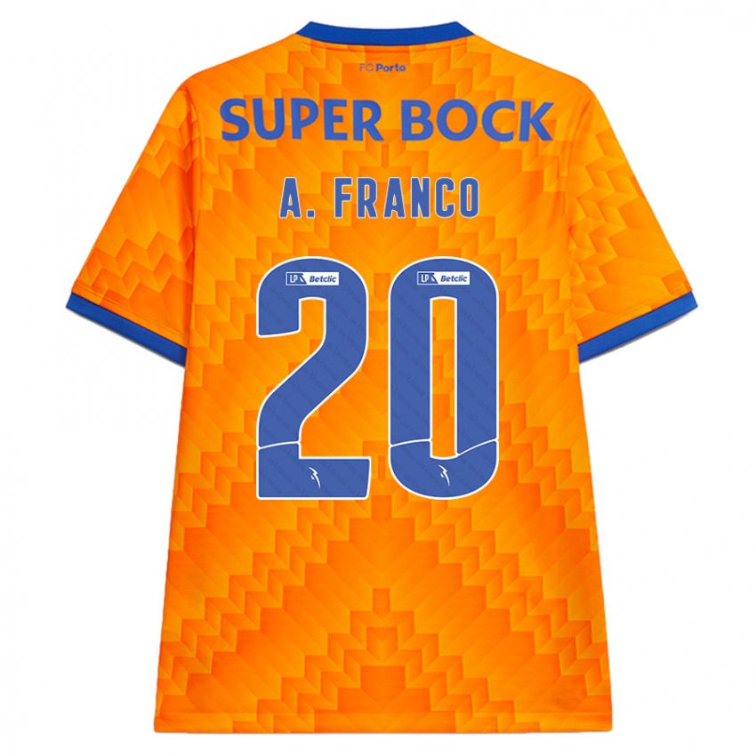 Niño Camiseta André Franco #20 Naranja 2ª Equipación 2024/25 La Camisa