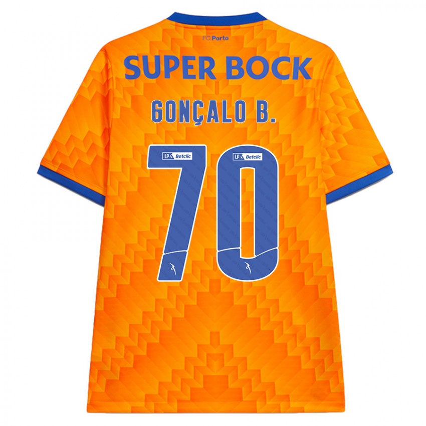 Niño Camiseta Goncalo Borges #70 Naranja 2ª Equipación 2024/25 La Camisa