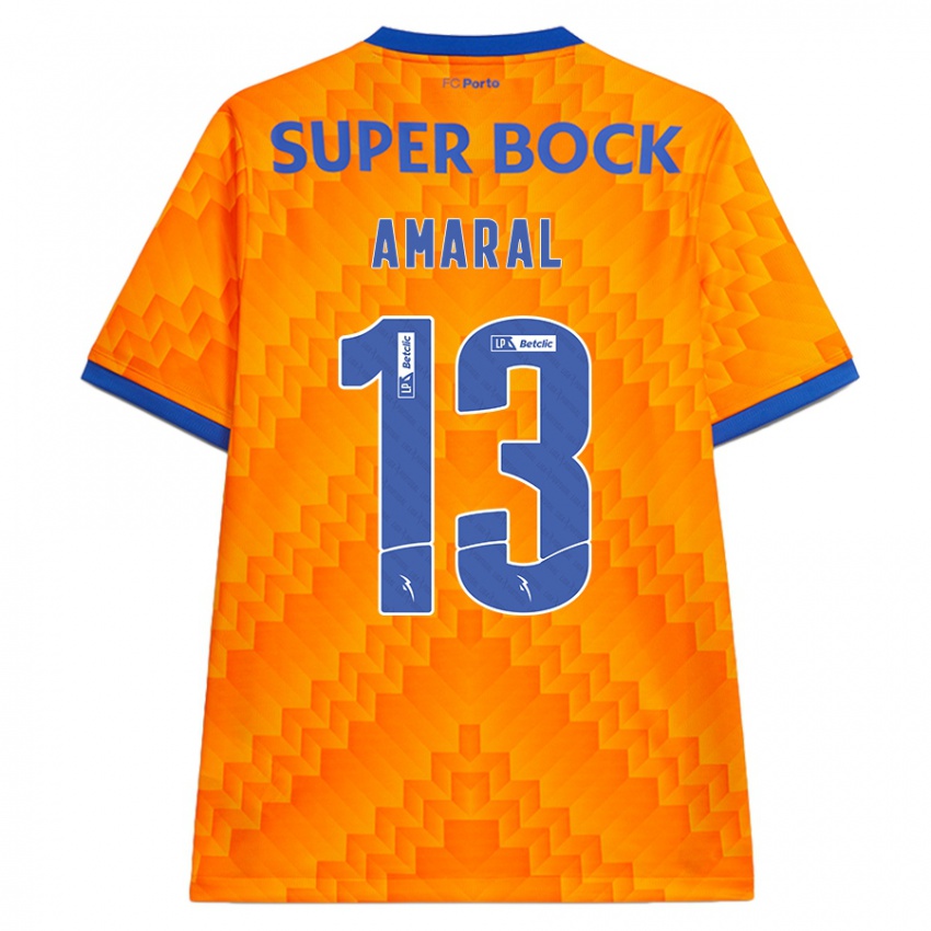 Niño Camiseta Fábio Amaral #13 Naranja 2ª Equipación 2024/25 La Camisa