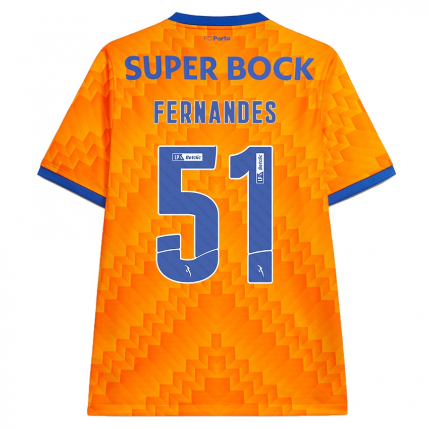 Niño Camiseta Diogo Fernandes #51 Naranja 2ª Equipación 2024/25 La Camisa