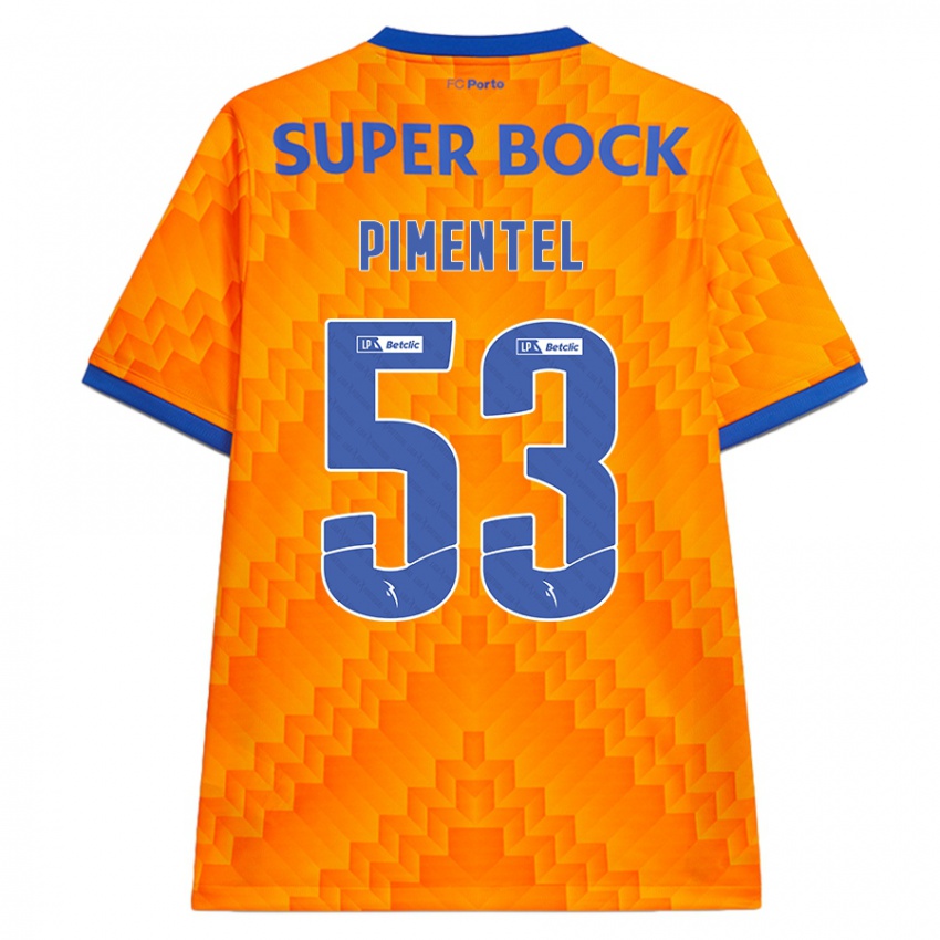 Niño Camiseta Eric Pimentel #53 Naranja 2ª Equipación 2024/25 La Camisa