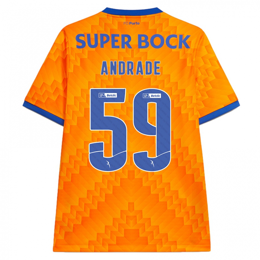 Niño Camiseta Tiago Andrade #59 Naranja 2ª Equipación 2024/25 La Camisa