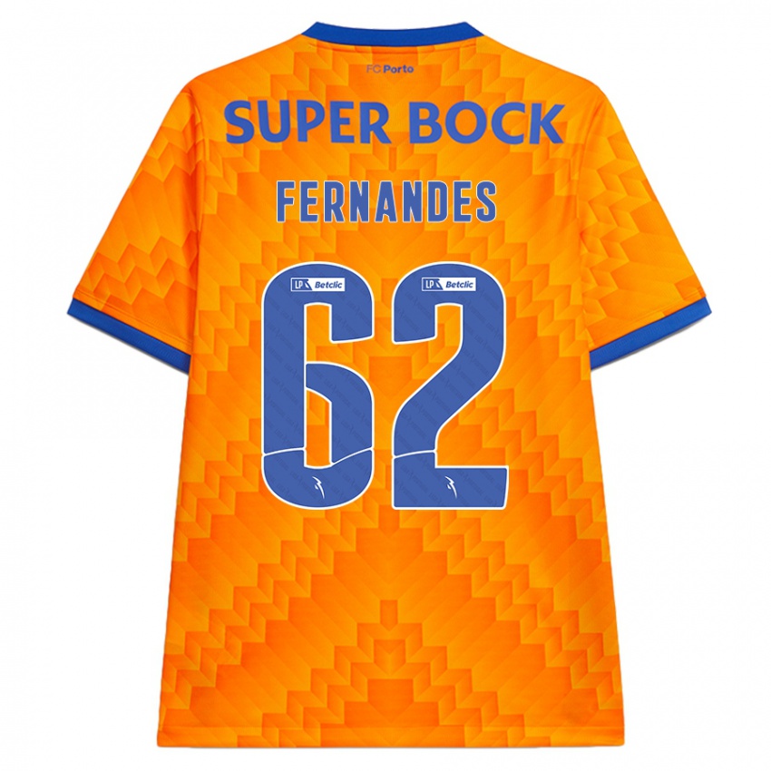 Niño Camiseta Rodrigo Fernandes #62 Naranja 2ª Equipación 2024/25 La Camisa