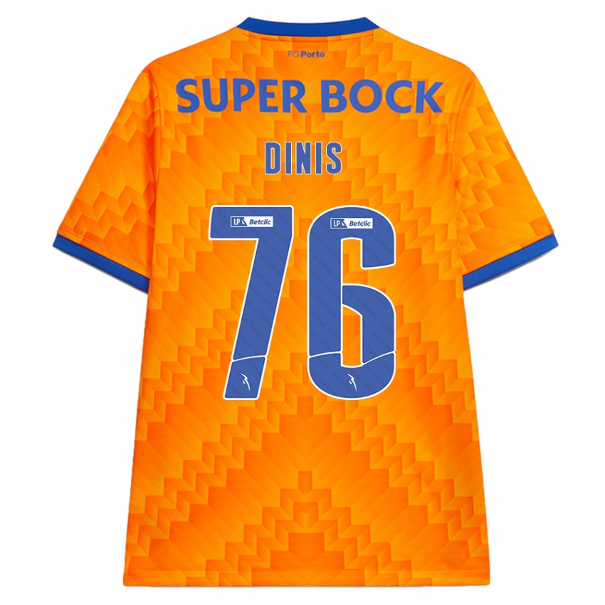 Niño Camiseta Dinis #76 Naranja 2ª Equipación 2024/25 La Camisa