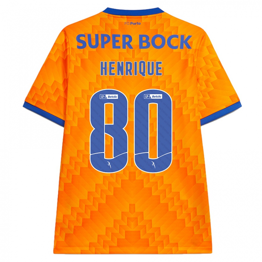 Niño Camiseta Kaio Henrique #80 Naranja 2ª Equipación 2024/25 La Camisa